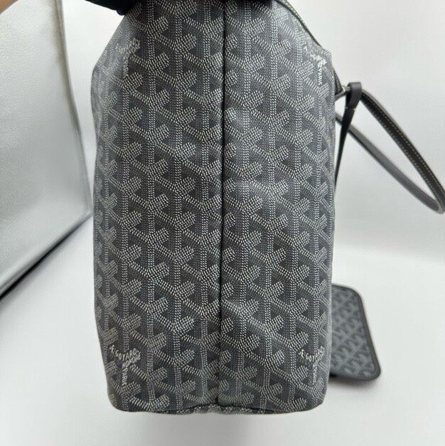【全網最低價✨98%新】Goyard Hardy pm灰色托特包 戈雅老花tote托特包中號-10
