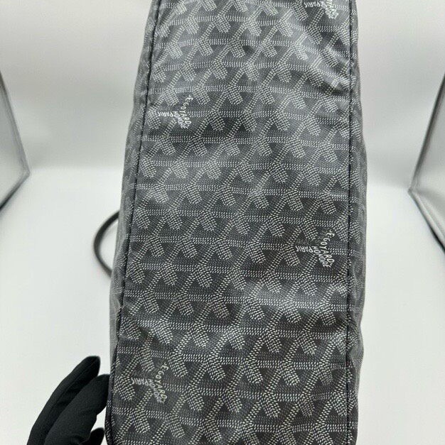 【全網最低價✨98%新】Goyard Hardy pm灰色托特包 戈雅老花tote托特包中號-11