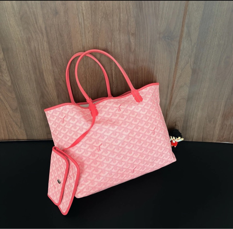 【極稀有櫻花粉😍全網最便宜✨95%新】 Goyard Tote拉鍊款子母購物袋-1