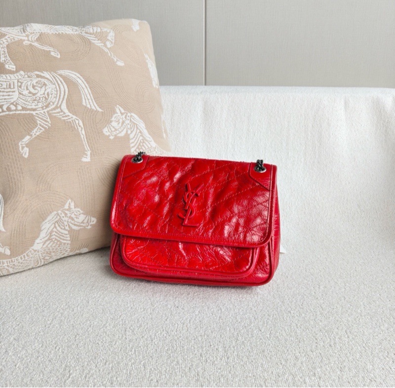 【新年必備❤️有購證 99%新✨全網最低價】YSL Niki小號紅色油蠟皮-3