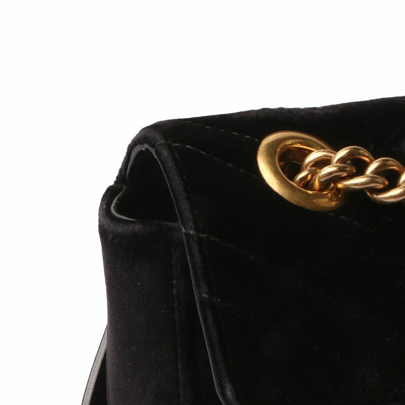 【包稅】GUCCI GG Marmont 天鵝絨迷你肩背包 446744 B9931-1-3