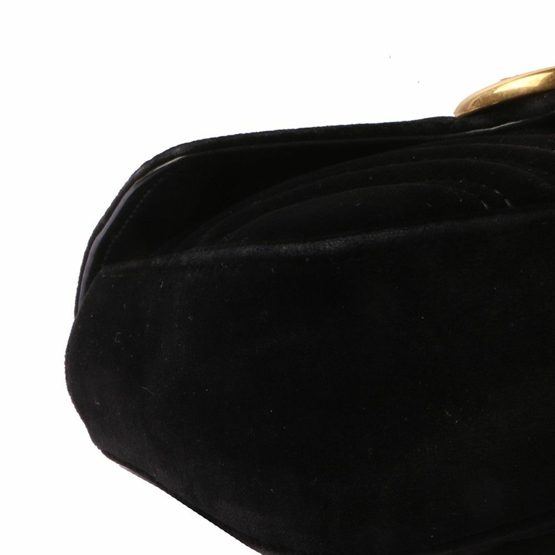 【包稅】GUCCI GG Marmont 天鵝絨迷你肩背包 446744 B9931-1-5