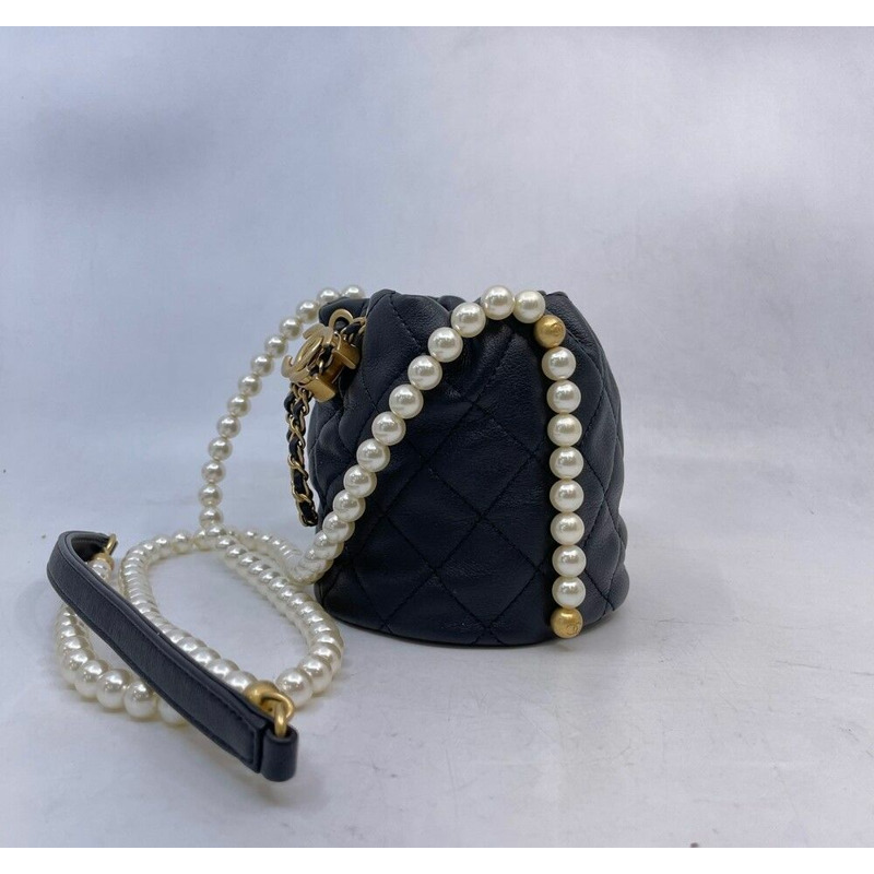 【包稅】CHANEL AS2529 珍珠迷你抽繩斜背包-8