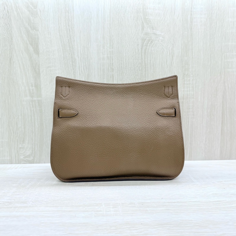 HERMES棕色銀釦吉普賽28/H061784-1