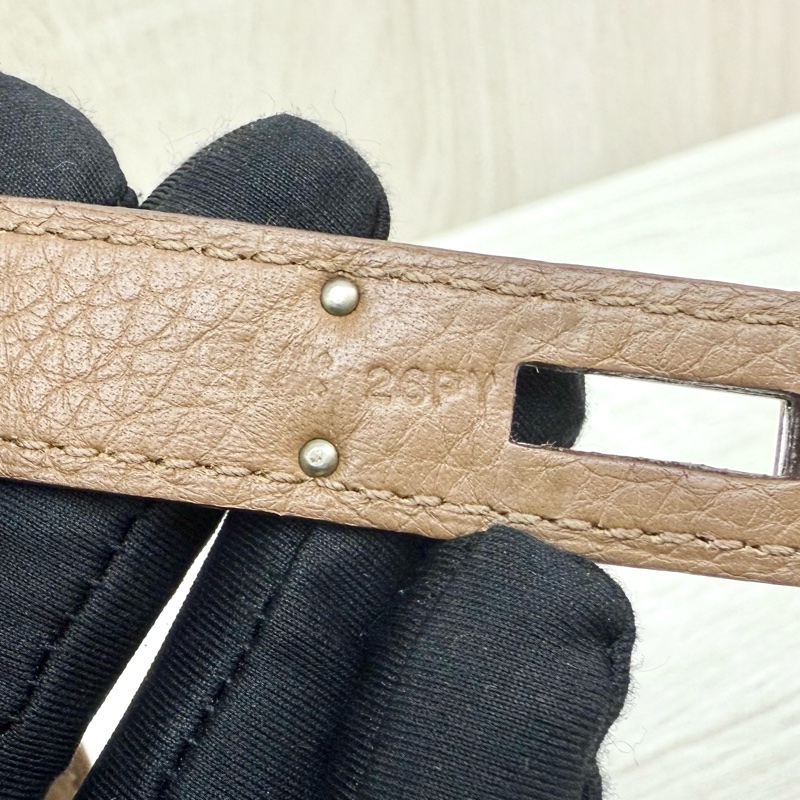 HERMES棕色銀釦吉普賽28/H061784-16