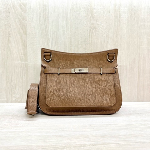 HERMES棕色銀釦吉普賽28/H061784