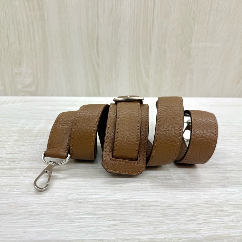 HERMES棕色銀釦吉普賽28/H061784-14