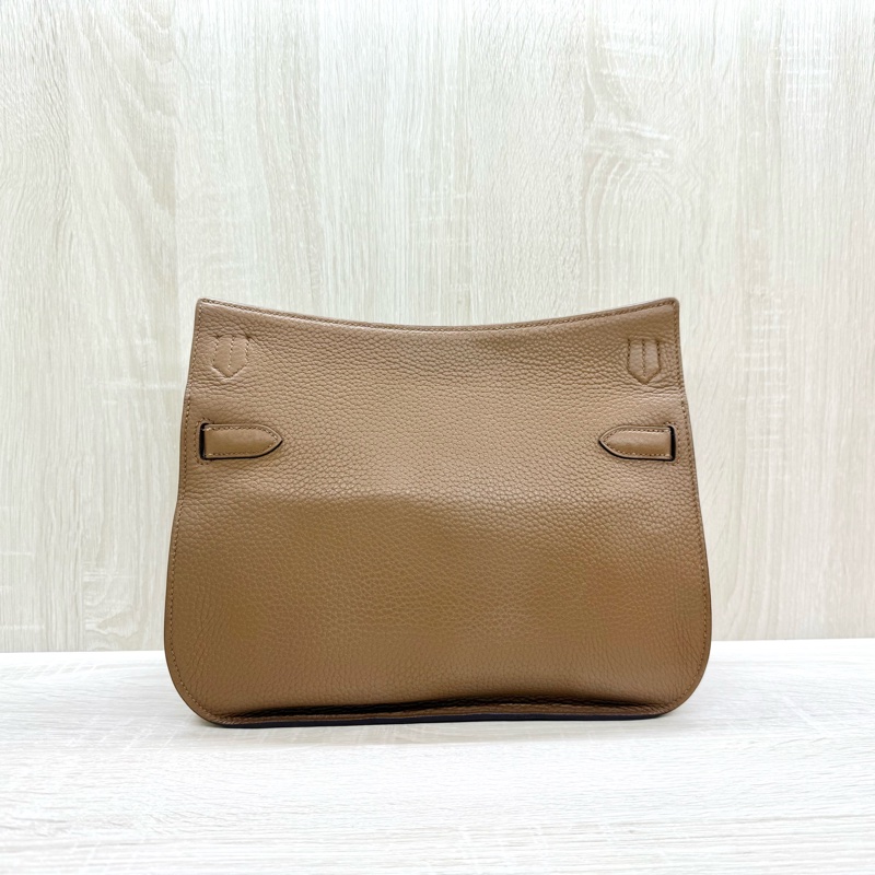 HERMES棕色銀釦吉普賽28/H061784-2