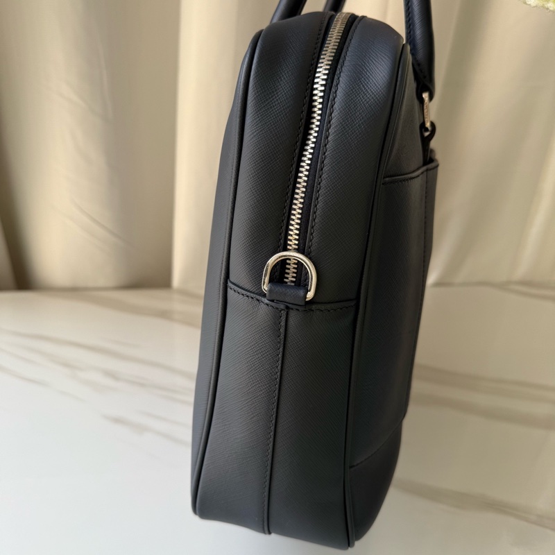 95新普拉達 Prada 藍色 正標 公文包 無附件-2