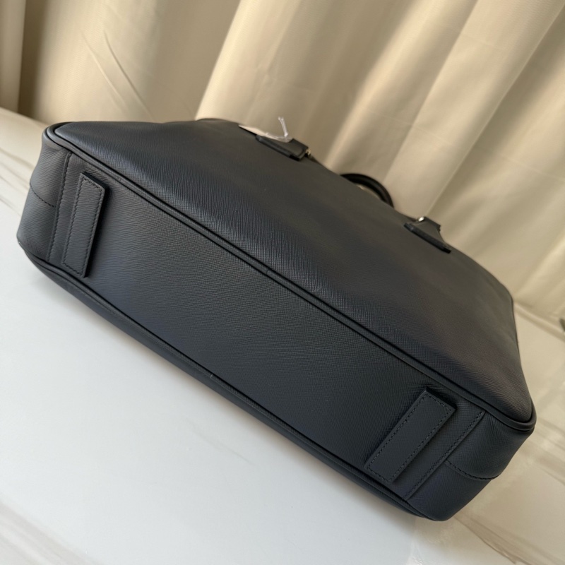 95新普拉達 Prada 藍色 正標 公文包 無附件-4