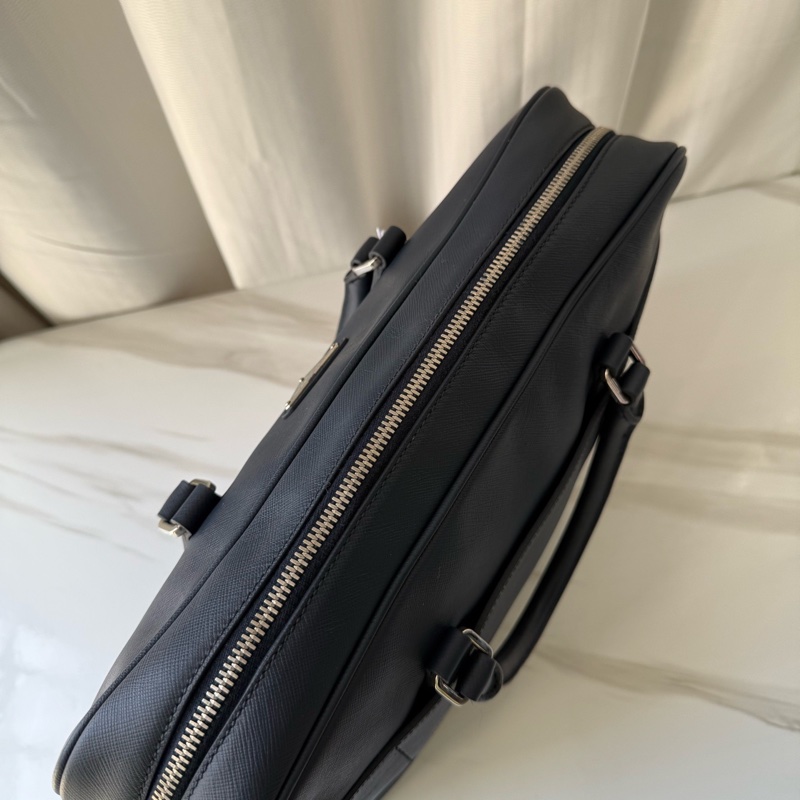 95新普拉達 Prada 藍色 正標 公文包 無附件-6