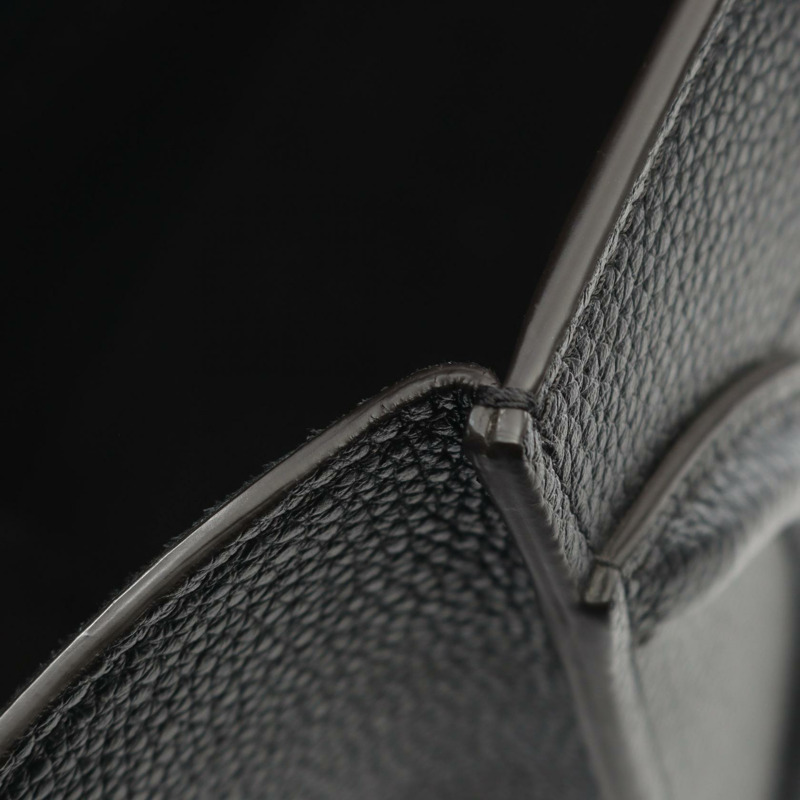 CELINE Luggage 迷你購物手提包，黑色皮革，二手女款-4