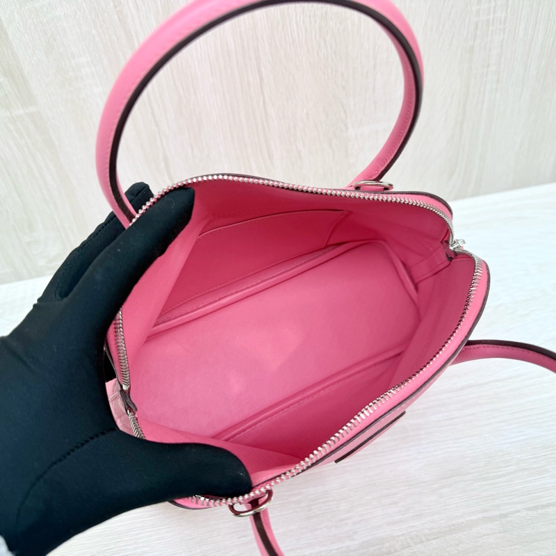 HERMES 8W杜鵑粉Swift皮銀釦Bolide27cm-6