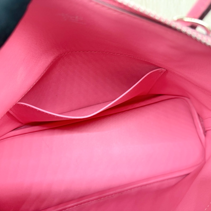 HERMES 8W杜鵑粉Swift皮銀釦Bolide27cm-10