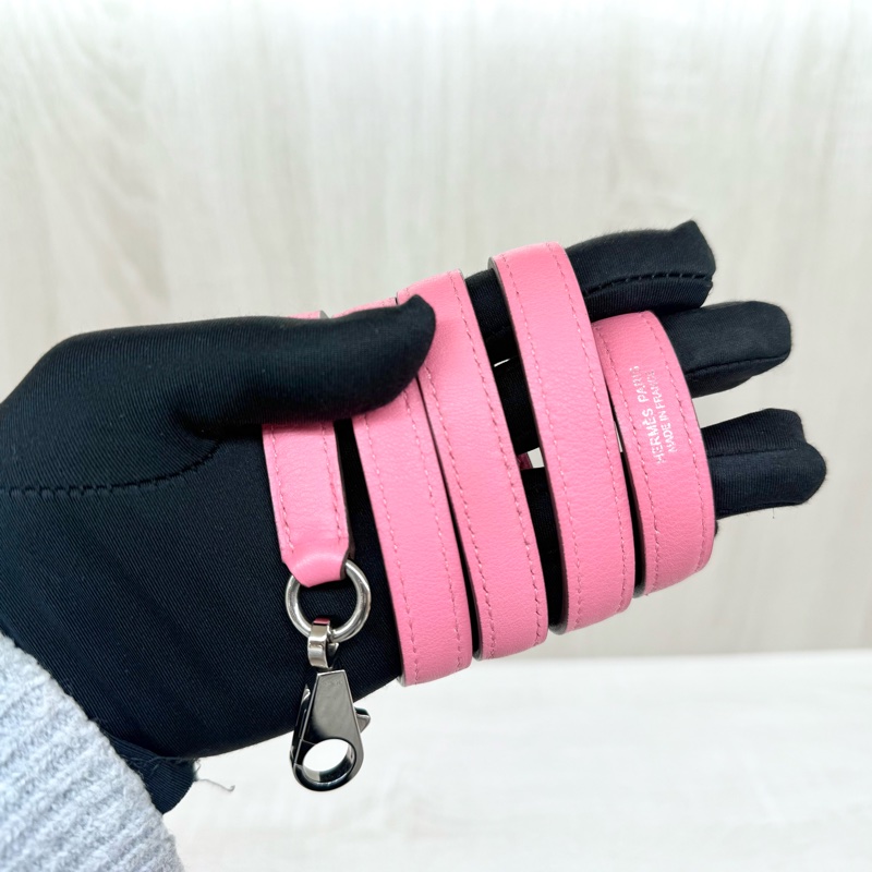 HERMES 8W杜鵑粉Swift皮銀釦Bolide27cm-12