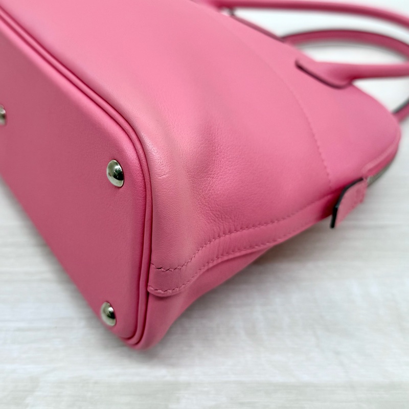HERMES 8W杜鵑粉Swift皮銀釦Bolide27cm-20