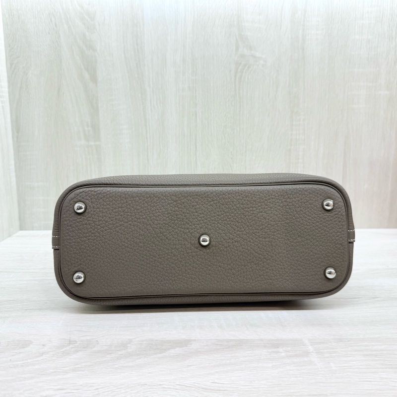 Hermes 18大象灰T/C皮銀扣bolide 31cm手提側背包-4