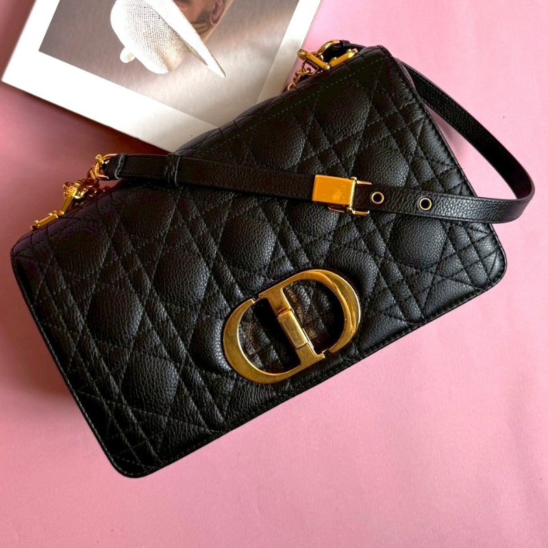 🎉絕美包款 Dior 黑色蒙田肩背斜背兩用包-0