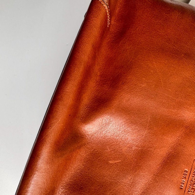 🎉通勤必備 破碎感 COACH 焦糖色皮革肩背包-19