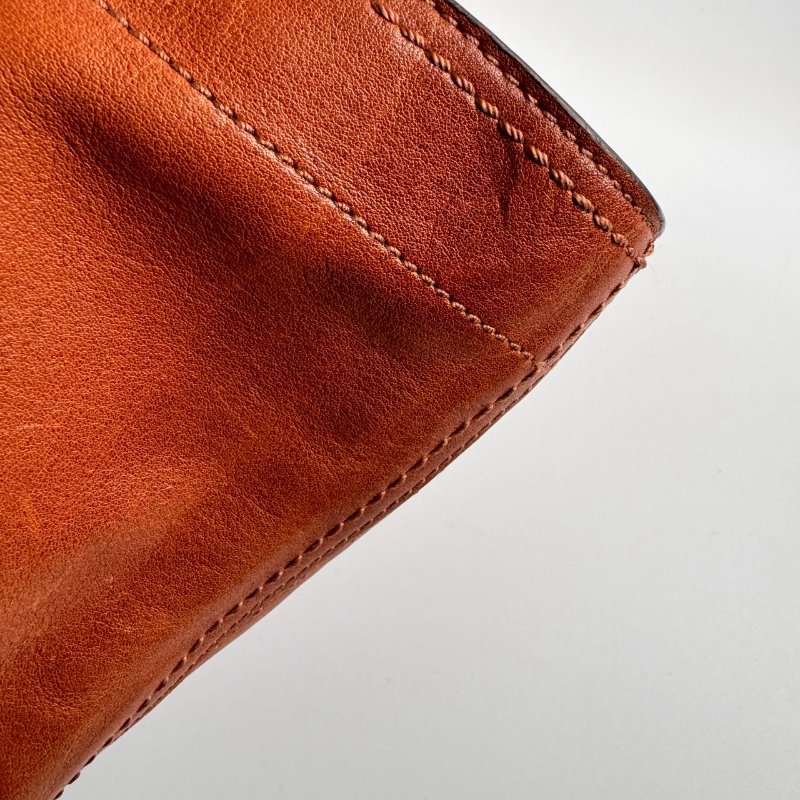 🎉通勤必備 破碎感 COACH 焦糖色皮革肩背包-21