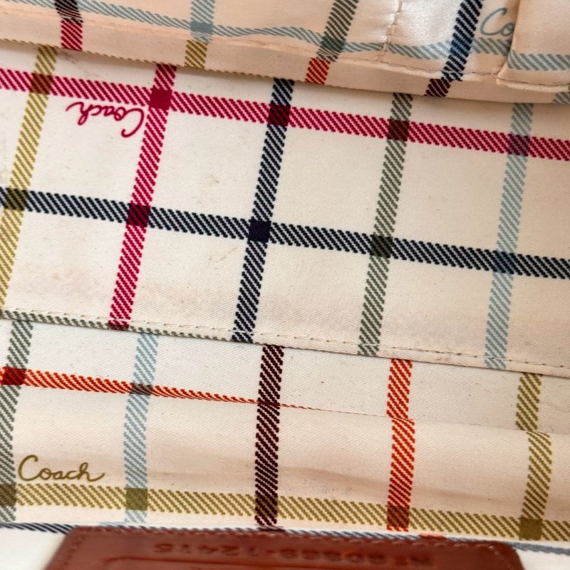 🎉通勤必備 破碎感 COACH 焦糖色皮革肩背包-30