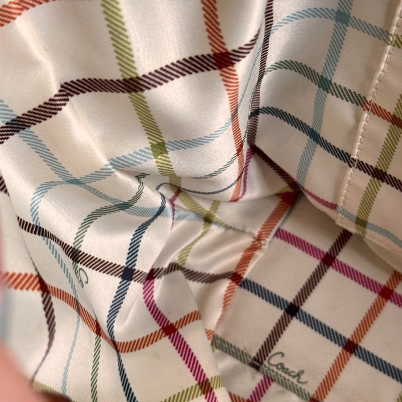 🎉通勤必備 破碎感 COACH 焦糖色皮革肩背包-32