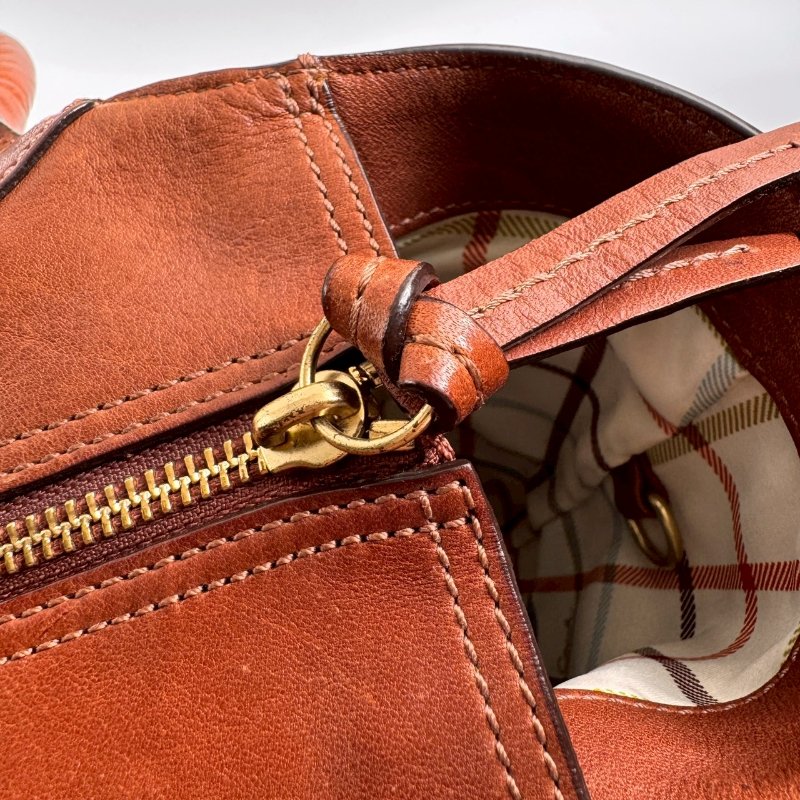 🎉通勤必備 破碎感 COACH 焦糖色皮革肩背包-34