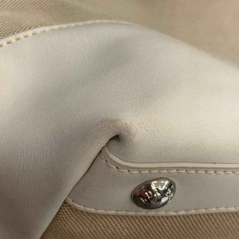 PRADA LOGO JACQUARD 帆布手提包托特包-4