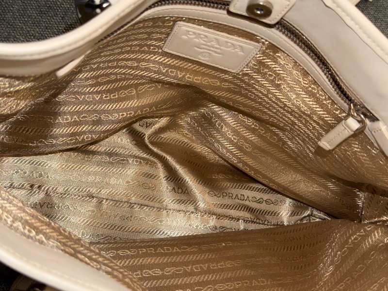 PRADA LOGO JACQUARD 帆布手提包托特包-33