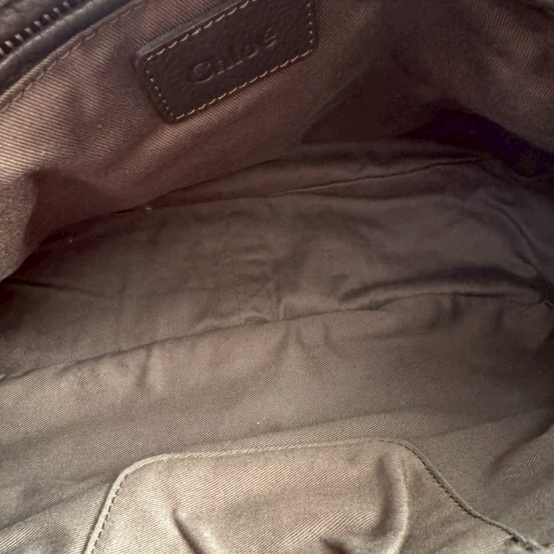 ✨九成新#全網最低 Chloé Marcie咖色皮革馬鞍前掀蓋斜背包-2