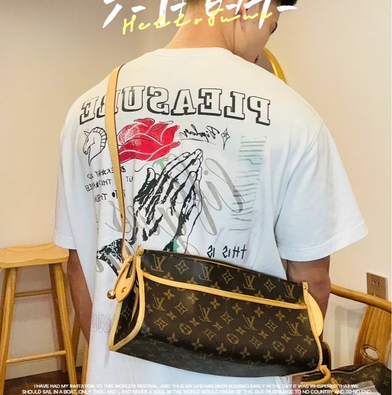 Louis Vuitton LV 老花 三角金球 單肩/斜肩包 男女可以背-30