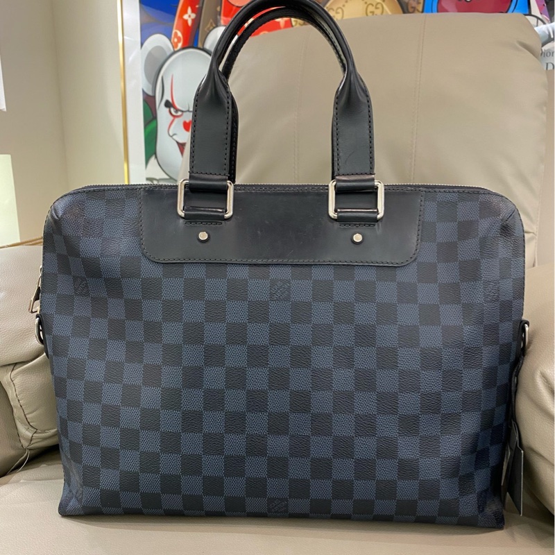 95新LV 棋盤格 男士 公文包，無附件-1