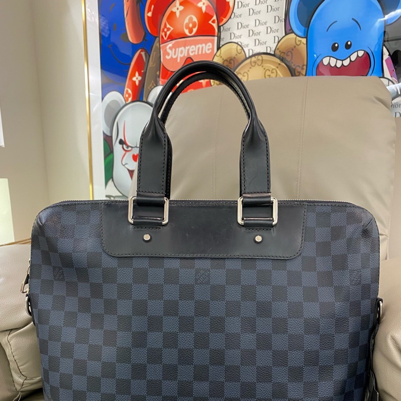 95新LV 棋盤格 男士 公文包，無附件-8