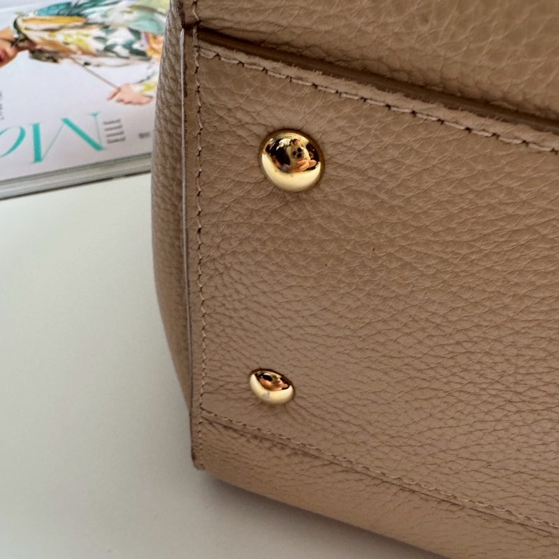 Ferragamo 米膚色拉鏈肩背托特包-7