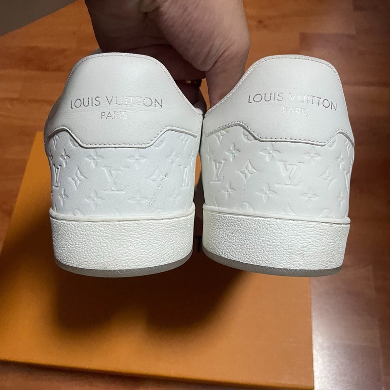Lv Rivoli滿印壓印 路易威登正品壓印板鞋 男 白色 44碼-5