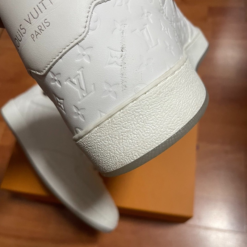 Lv Rivoli滿印壓印 路易威登正品壓印板鞋 男 白色 44碼-6