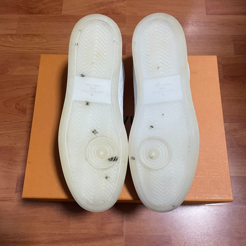 Lv Rivoli滿印壓印 路易威登正品壓印板鞋 男 白色 44碼-7