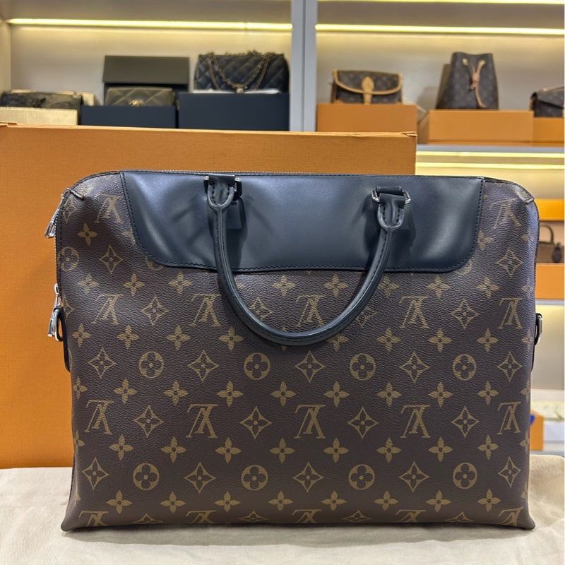 97新LV咖色全皮男士公文包 無附件-0