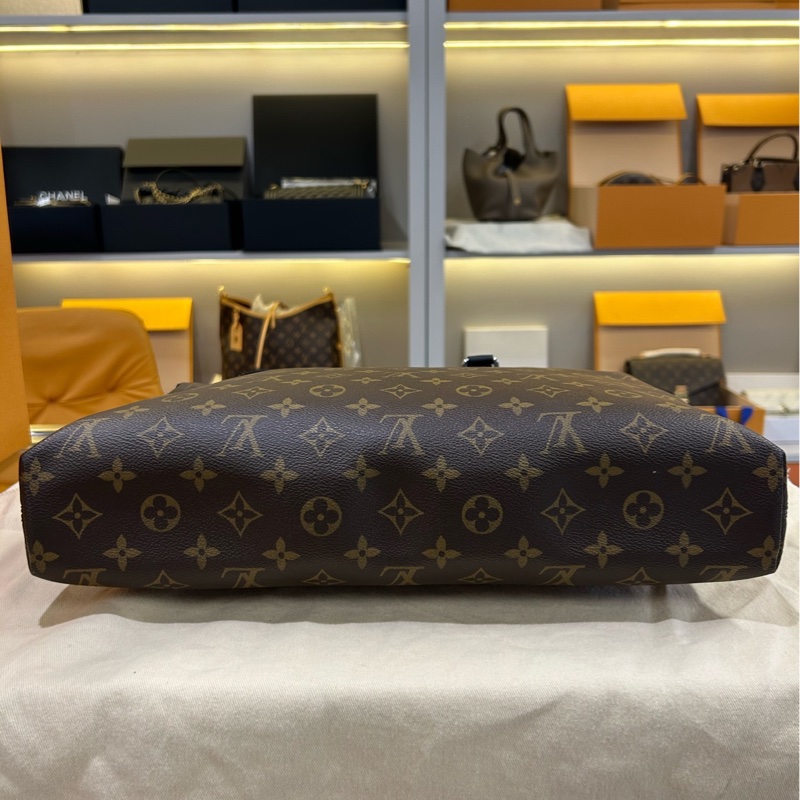 97新LV咖色全皮男士公文包 無附件-3