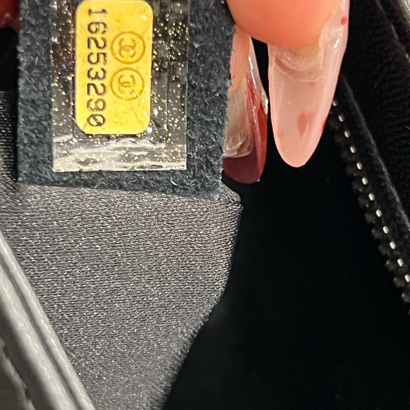 chanel CF風琴鍊包 黑銀-10