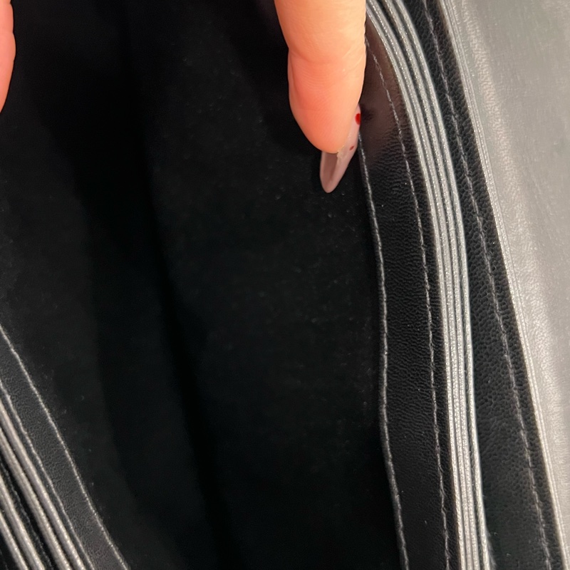 chanel CF風琴鍊包 黑銀-13