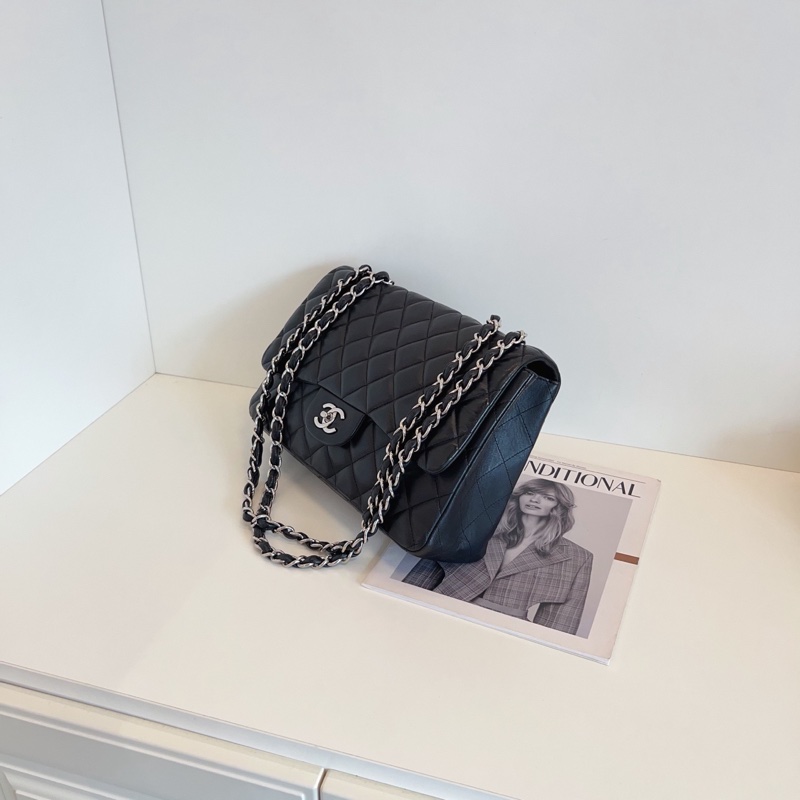 ✨Chanel 經典 黑銀牛皮CF jumbo🖤-5