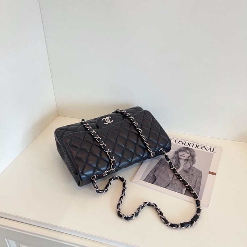 ✨Chanel 經典 黑銀牛皮CF jumbo🖤-6
