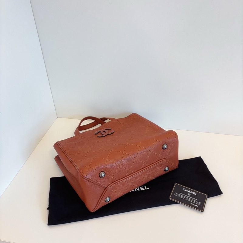 ✨Chanel 🍁焦糖色公事 托特包 絕版難遇 有保卡 ❤️-7