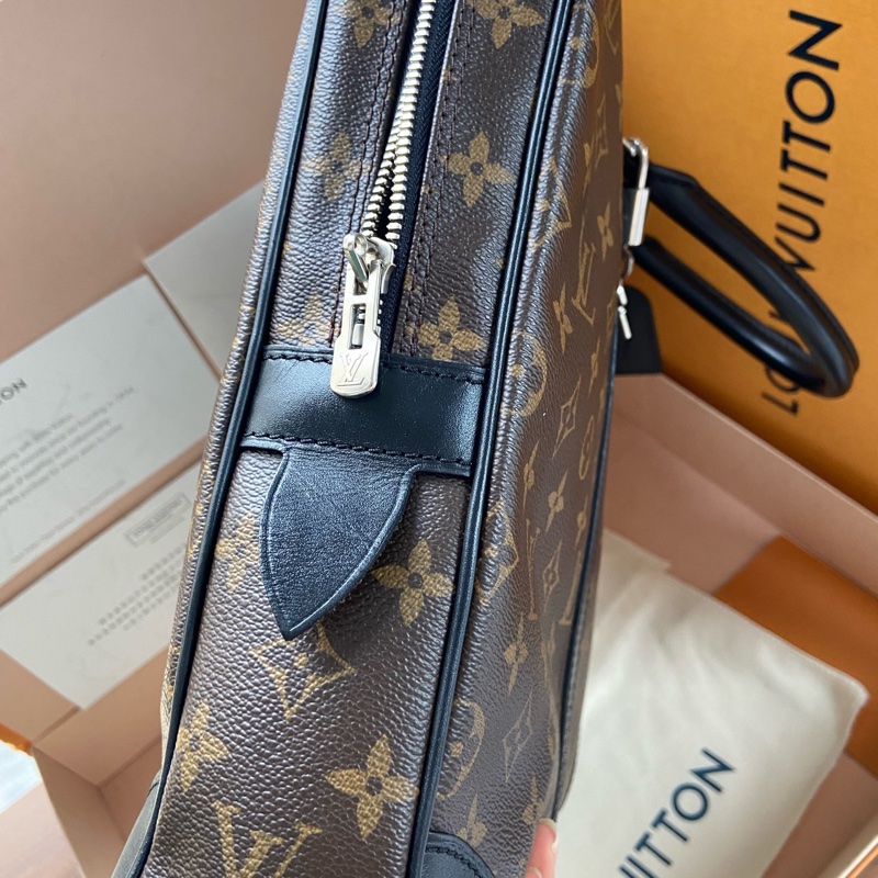 97新LV 路易威登 編碼款老花公文包 M40225 鎖和鑰匙都在-3