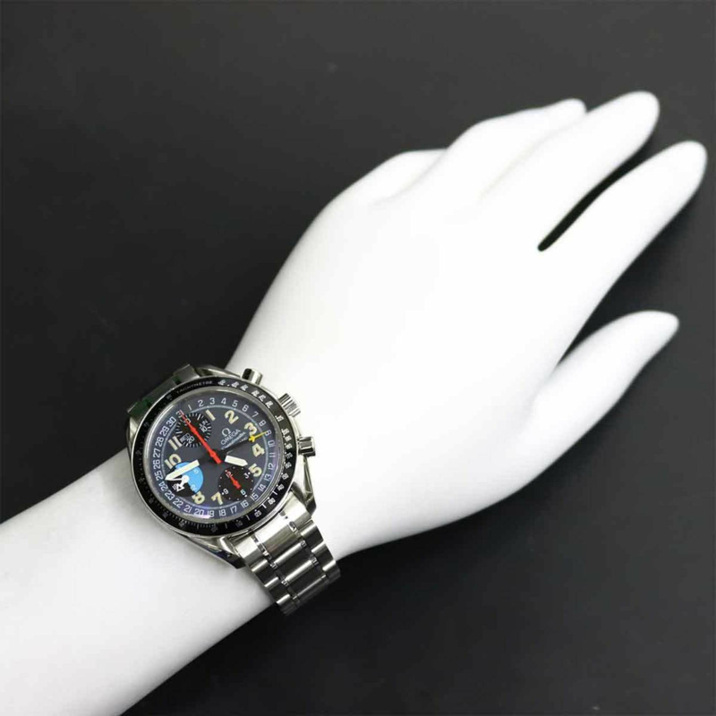 歐米茄超霸系列 Mark 40 AM/PM 三曆腕錶 3520 53 男士腕錶 灰色 自動上鍊-2