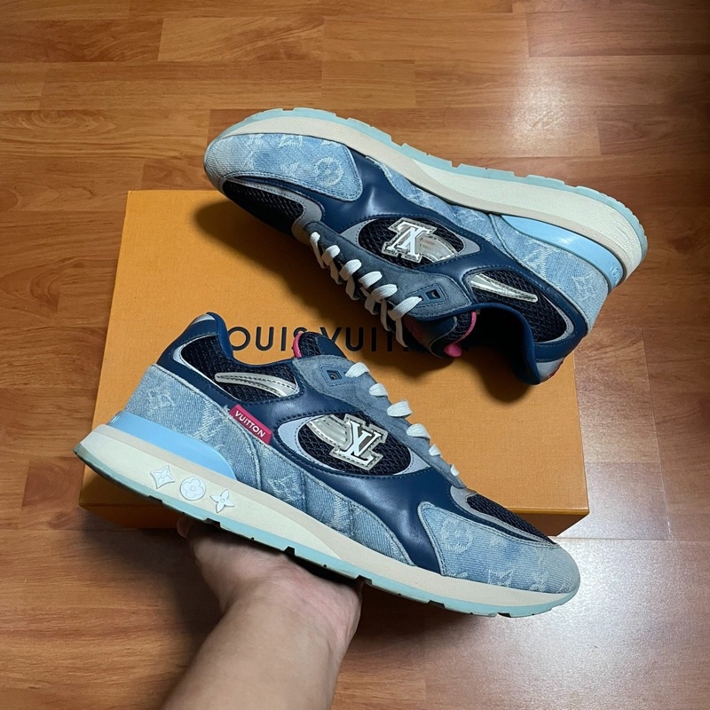 Lv Run Away Monogram丹寧牛仔 路易威登藍 43碼-1