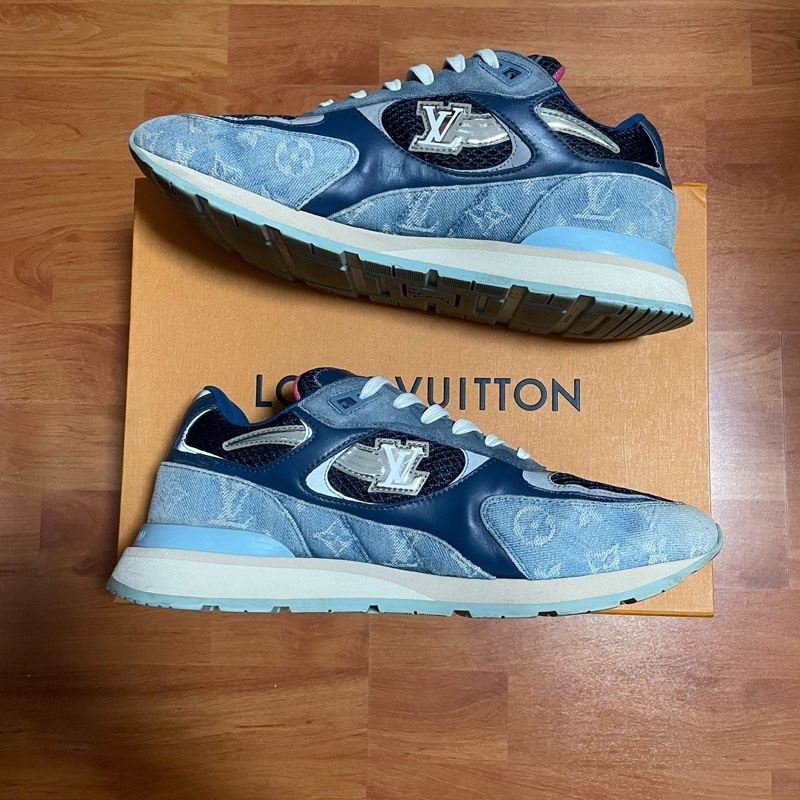Lv Run Away Monogram丹寧牛仔 路易威登藍 43碼-2