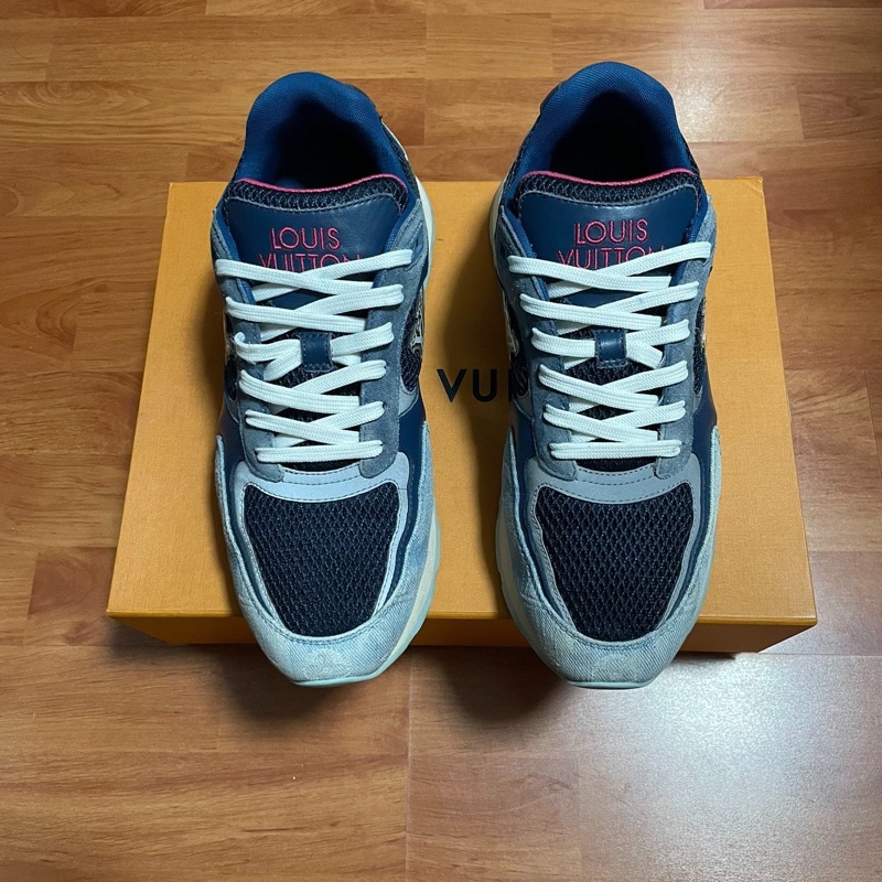 Lv Run Away Monogram丹寧牛仔 路易威登藍 43碼-3