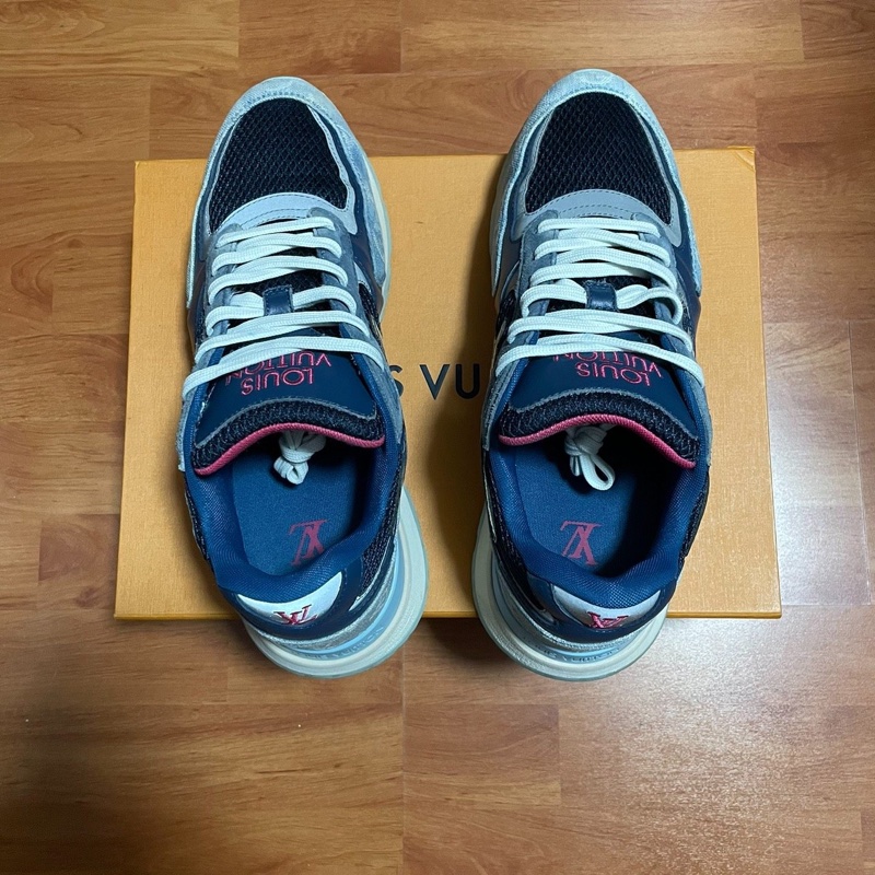 Lv Run Away Monogram丹寧牛仔 路易威登藍 43碼-4